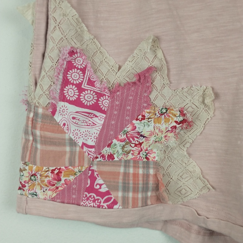 Oli & Hali The Anna Shorts Large Pink Patchwork Star High Rise - Picture 4 of 11